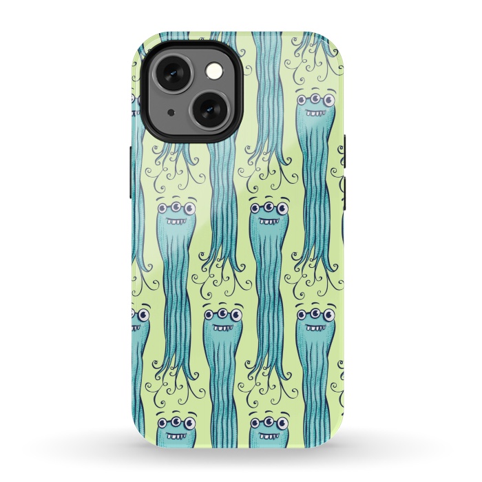 iPhone 13 mini StrongFit Cute Octopus Sea Monster Character by Boriana Giormova