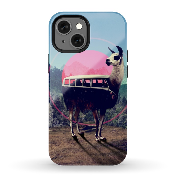 iPhone 13 mini StrongFit Llama Van by Ali Gulec