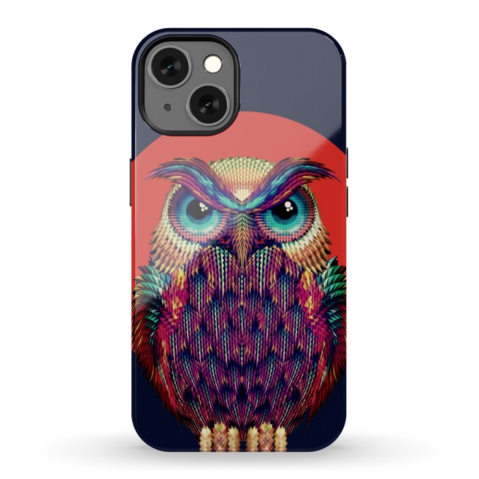 iPhone 13 StrongFit Geometric Owl by Ali Gulec