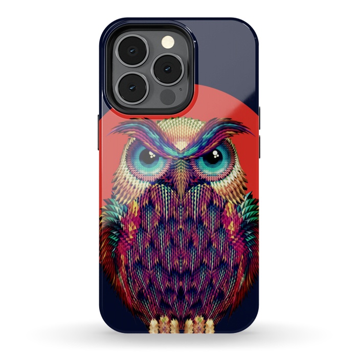 iPhone 13 pro StrongFit Geometric Owl by Ali Gulec