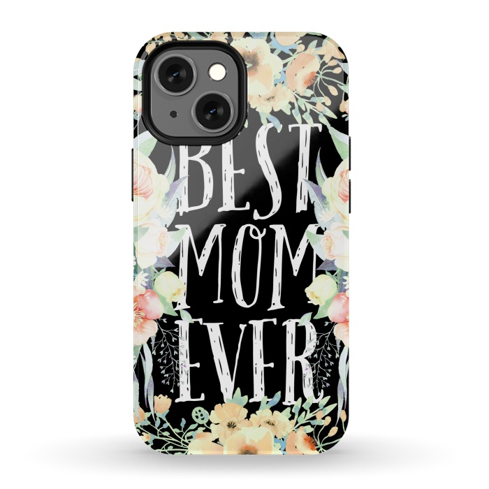 iPhone 13 mini StrongFit Best mom spring watercolor flowers  by Oana 