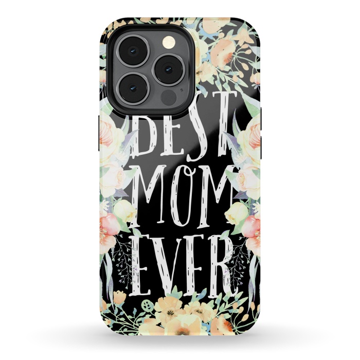iPhone 13 pro StrongFit Best mom spring watercolor flowers  by Oana 