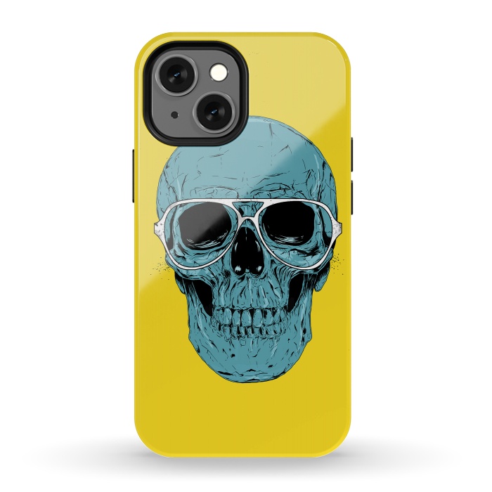 iPhone 13 mini StrongFit Blue skull by Balazs Solti