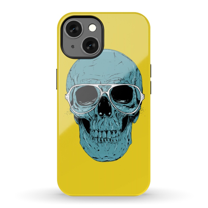 iPhone 13 StrongFit Blue skull by Balazs Solti