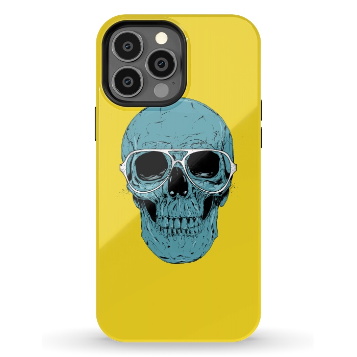 iPhone 13 Pro Max StrongFit Blue skull by Balazs Solti