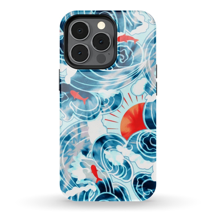 iPhone 13 pro StrongFit Ocean Tide Dye  by Tigatiga