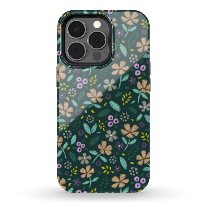 iPhone 13 pro StrongFit Wildflowers by Tishya Oedit