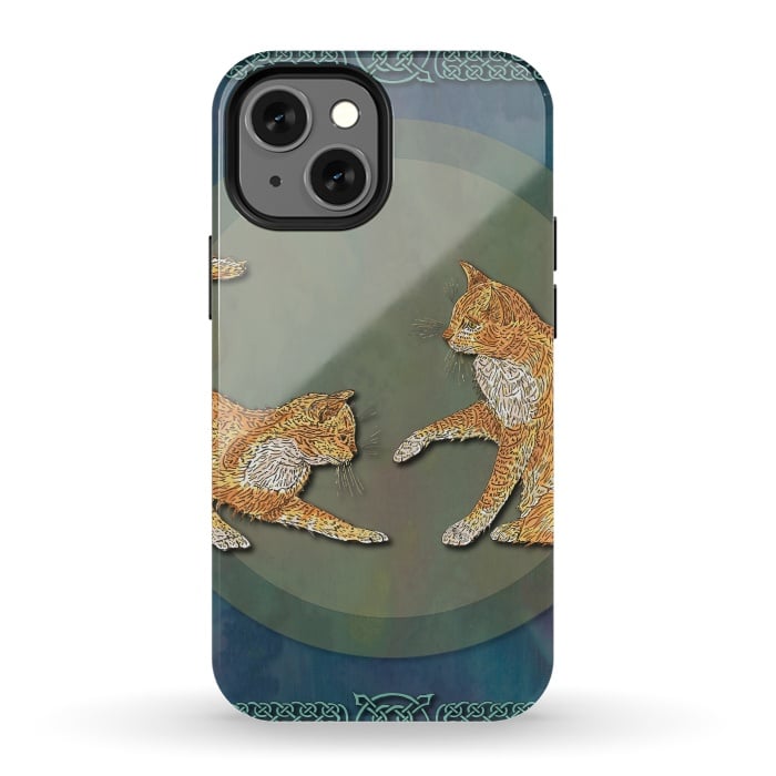 iPhone 13 mini StrongFit Ginger Cats by Lotti Brown