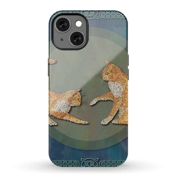iPhone 13 StrongFit Ginger Cats by Lotti Brown