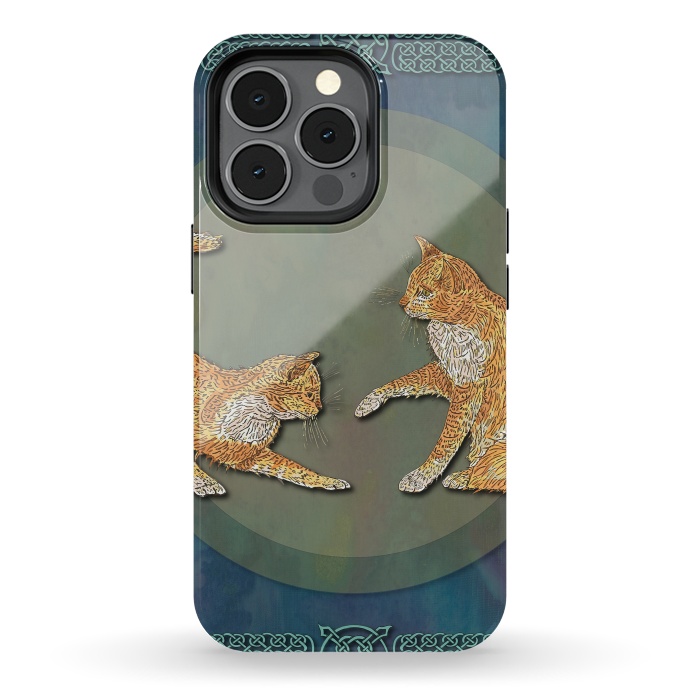 iPhone 13 pro StrongFit Ginger Cats by Lotti Brown