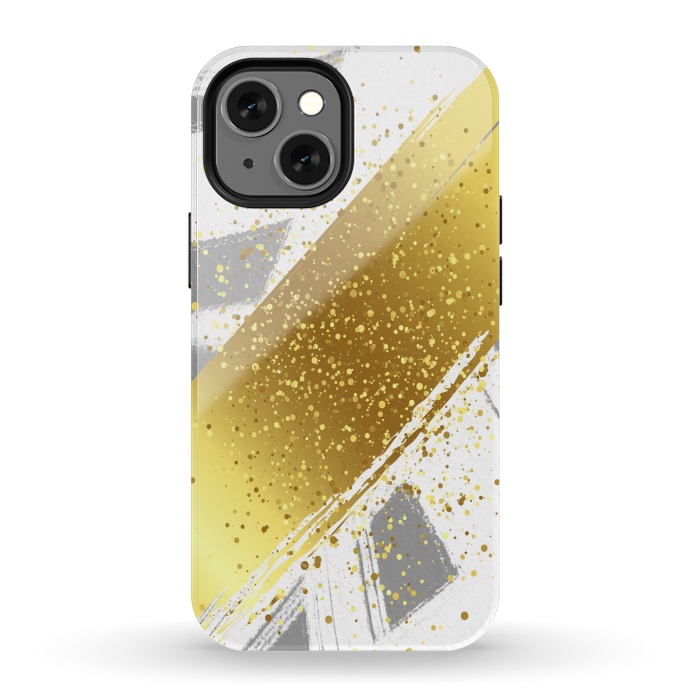 iPhone 13 mini StrongFit Golden Paint by Martina