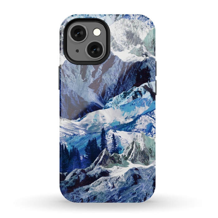 iPhone 13 mini StrongFit Blue mountains landscape art by Oana 