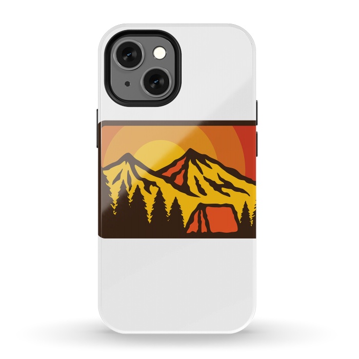 iPhone 13 mini StrongFit Camping Sunrise by Afif Quilimo