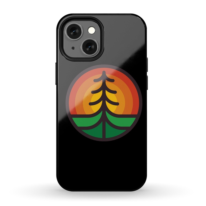 iPhone 13 mini StrongFit Tree and Sunset by Afif Quilimo