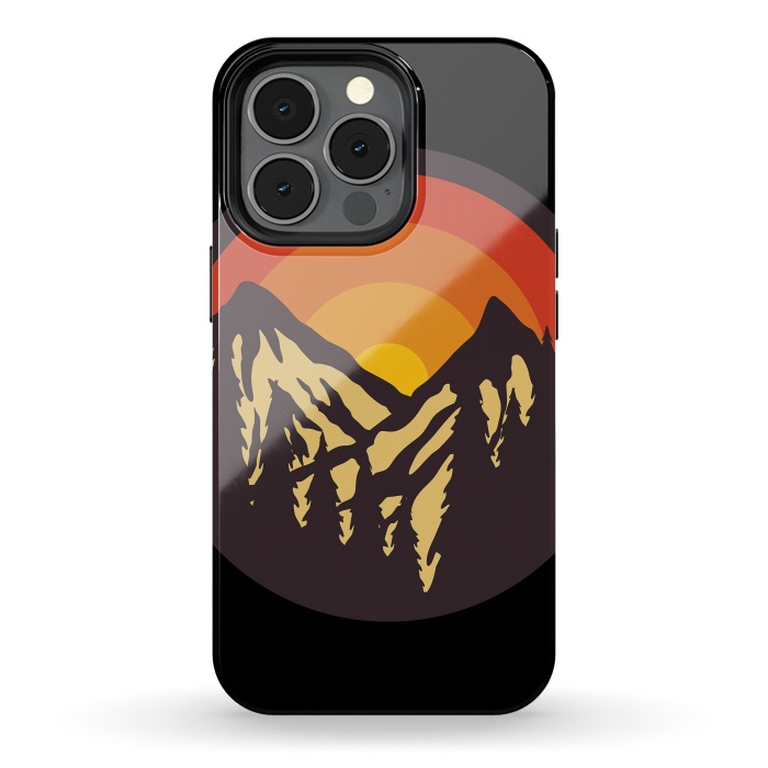iPhone 13 pro StrongFit Mountain Sunset by Afif Quilimo