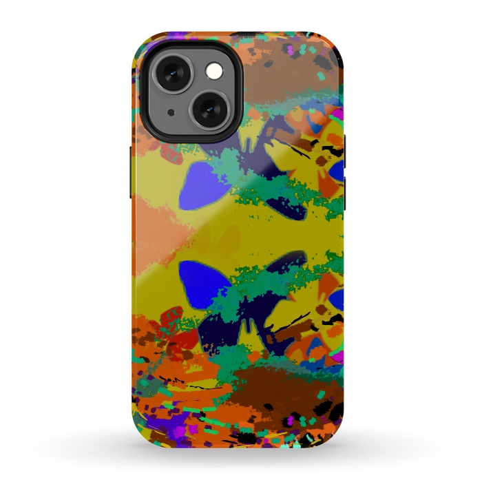 iPhone 13 mini StrongFit Abstract butterfly digital art design by Josie