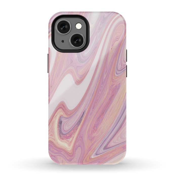 iPhone 13 mini StrongFit Pink marble by Rose Halsey