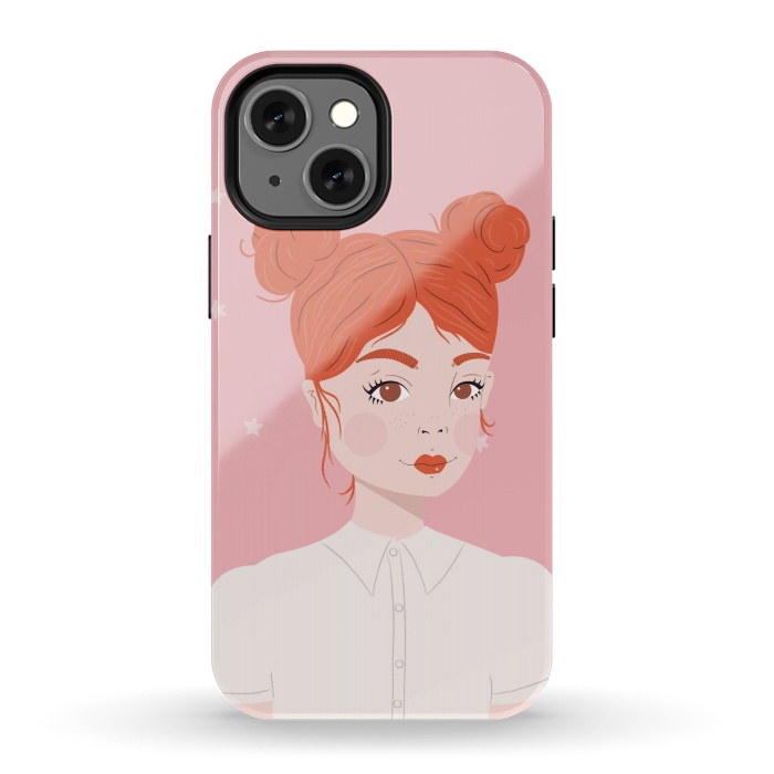iPhone 13 mini StrongFit Fire Girl by Jelena Obradovic