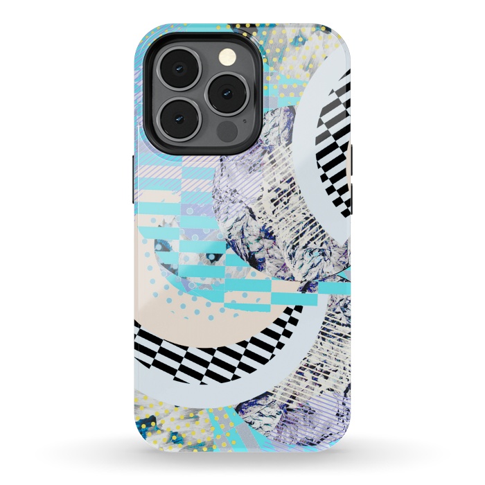 iPhone 13 pro StrongFit Abstract geometric Memphis Art Deco design by Oana 
