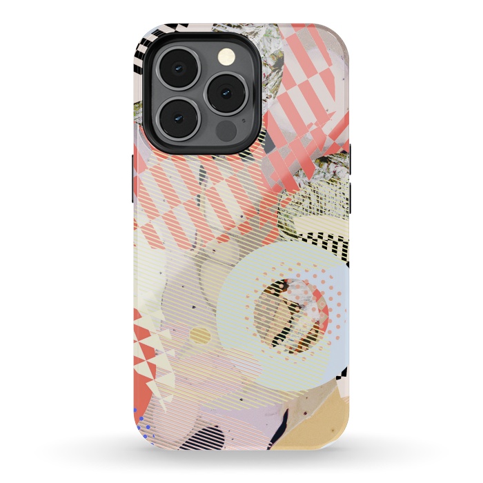 iPhone 13 pro StrongFit Colorful abstract geometric Memphis art deco by Oana 