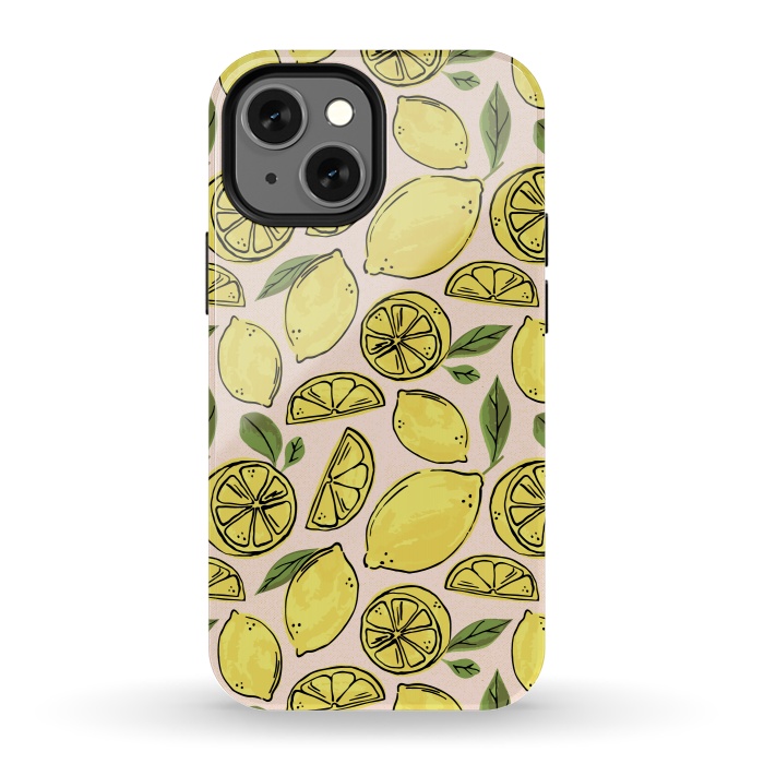 iPhone 13 mini StrongFit Lemons by Melissa Lee