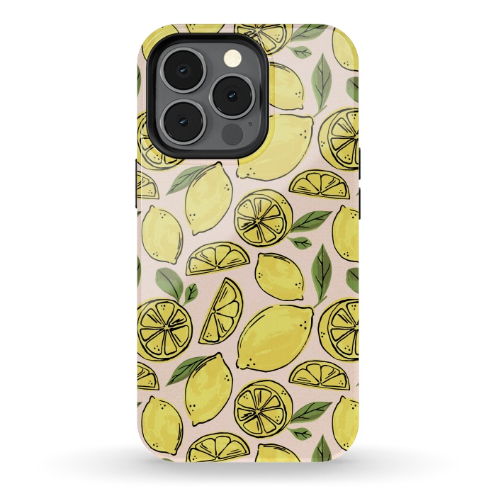 iPhone 13 pro StrongFit Lemons by Melissa Lee
