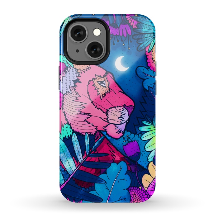 iPhone 13 mini StrongFit The night lioness  by Steve Wade (Swade)