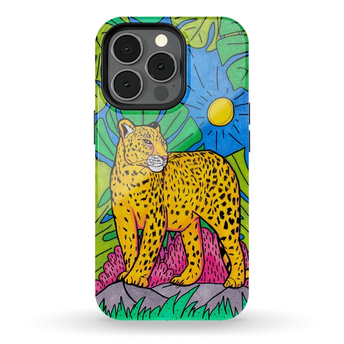 iPhone 13 pro StrongFit Jungle leopard by Steve Wade (Swade)