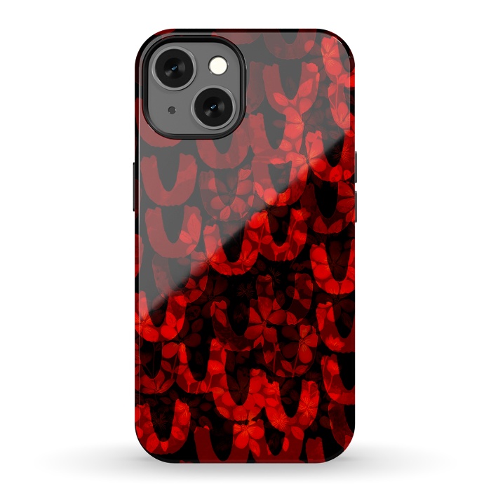 iPhone 13 StrongFit Red and black patterns by Josie