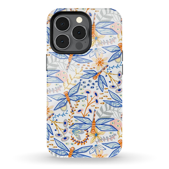 iPhone 13 pro StrongFit Dandy Dragonflies by Tigatiga