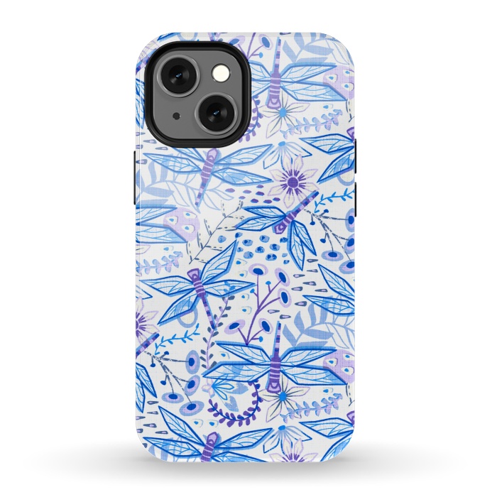 iPhone 13 mini StrongFit Dragonfly Blues  by Tigatiga