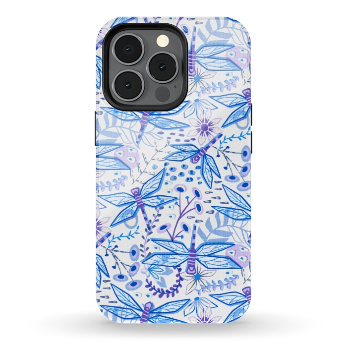 iPhone 13 pro StrongFit Dragonfly Blues  by Tigatiga