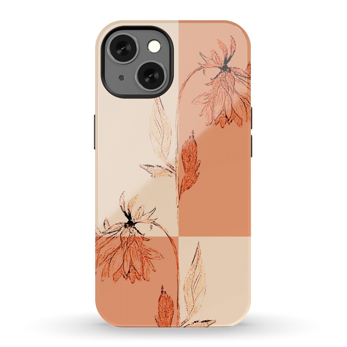 iPhone 13 StrongFit Tropical Floral Sketch by Creativeaxle