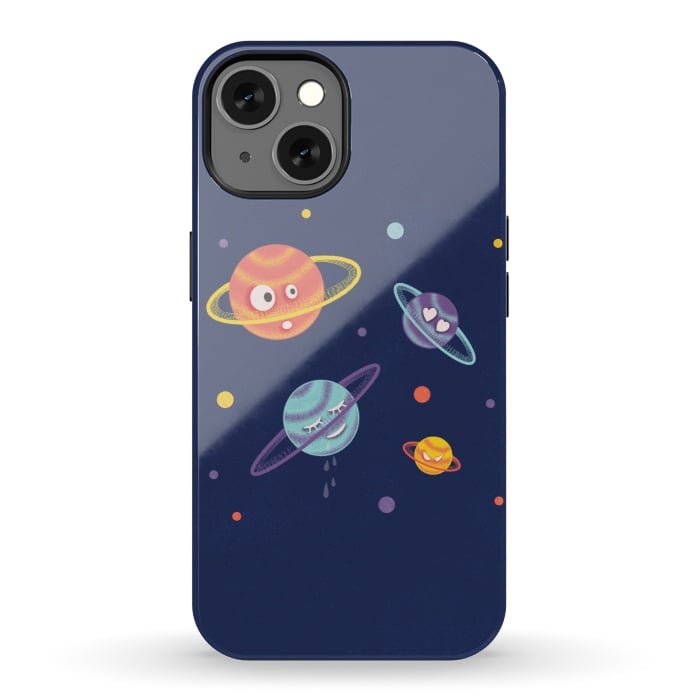 iPhone 13 StrongFit Cute Planets Cartoon Space Kids by Boriana Giormova