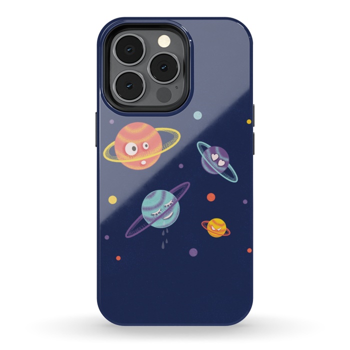 iPhone 13 pro StrongFit Cute Planets Cartoon Space Kids by Boriana Giormova