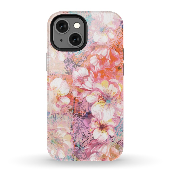 iPhone 13 mini StrongFit Colorful brushed roses painting by Oana 