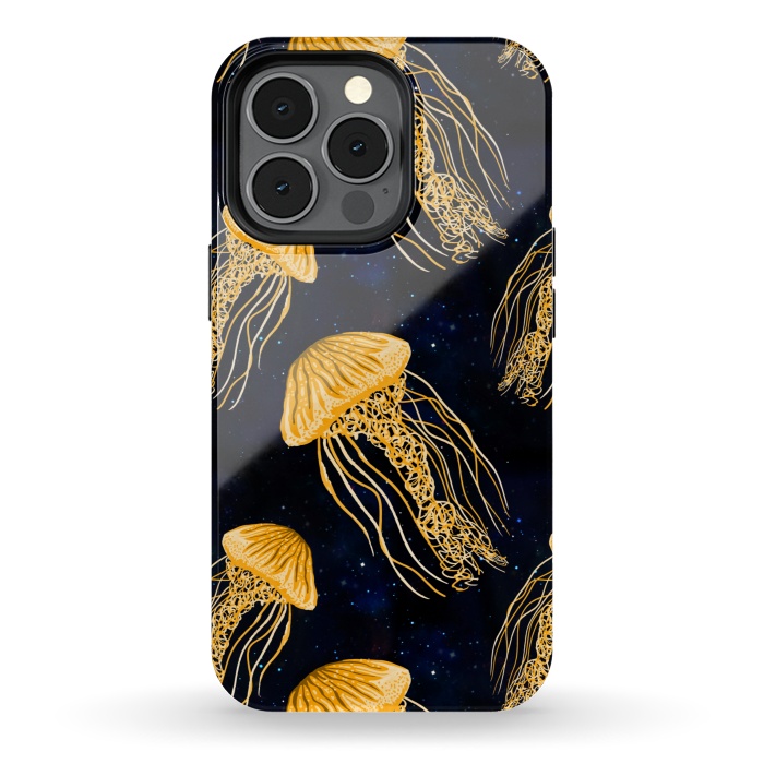 iPhone 13 pro StrongFit Galaxy Jellyfish Pattern by Julie Erin Designs