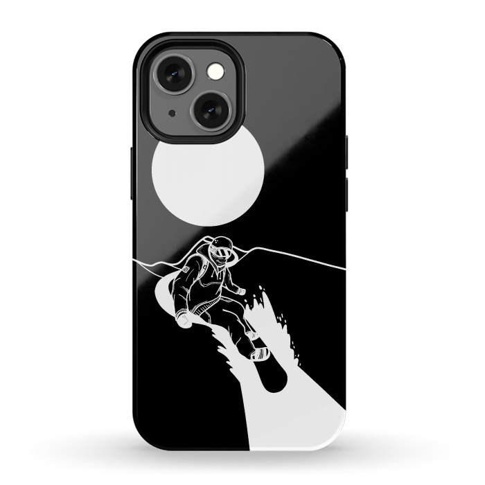iPhone 13 mini StrongFit The snowboarder by Steve Wade (Swade)