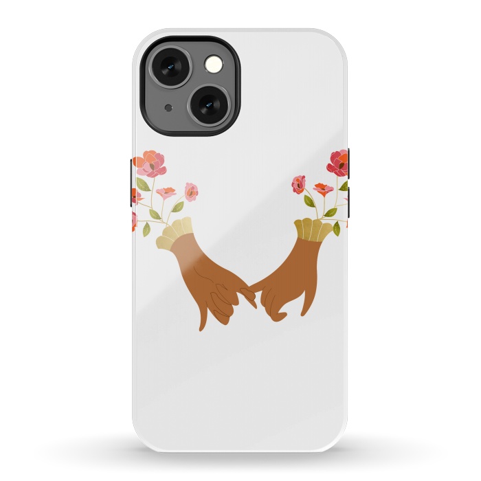 iPhone 13 StrongFit I Pinky Promise | Valentine's Day Love Friendship | Floral Botanical Join Hands Forever by Uma Prabhakar Gokhale