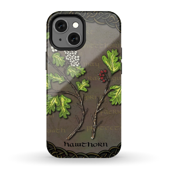iPhone 13 mini StrongFit Celtic Hawthorn by Lotti Brown