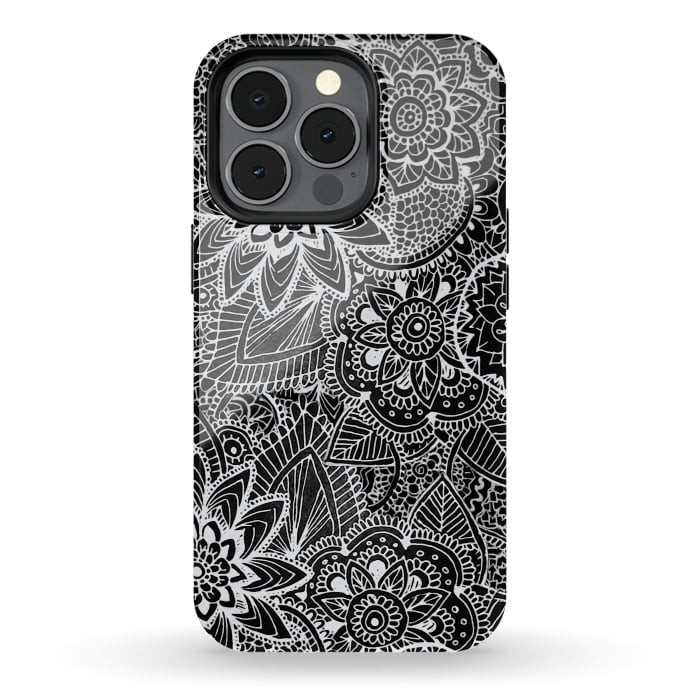 iPhone 13 pro StrongFit Floral Doodle G581 by Medusa GraphicArt