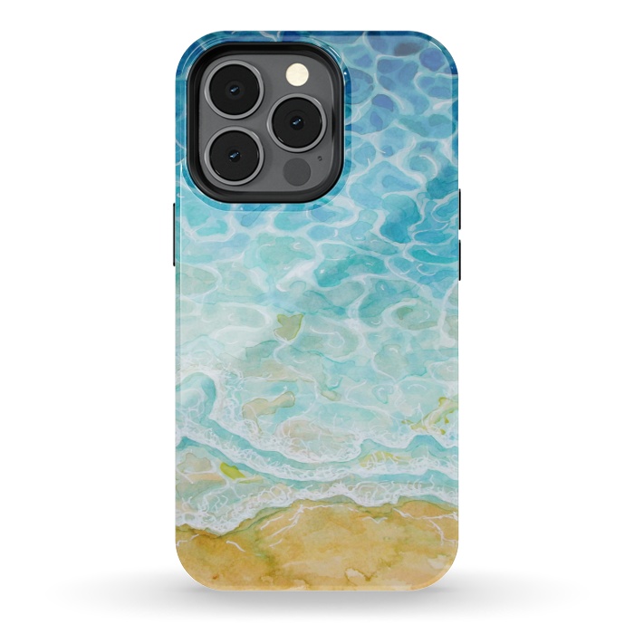 iPhone 13 pro StrongFit Watercolor Sea G564 by Medusa GraphicArt
