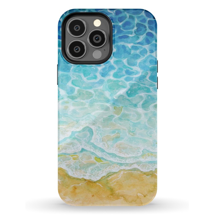 iPhone 13 Pro Max StrongFit Watercolor Sea G564 by Medusa GraphicArt