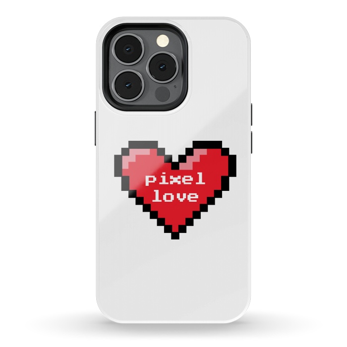 iPhone 13 pro StrongFit Pixel love by Laura Nagel