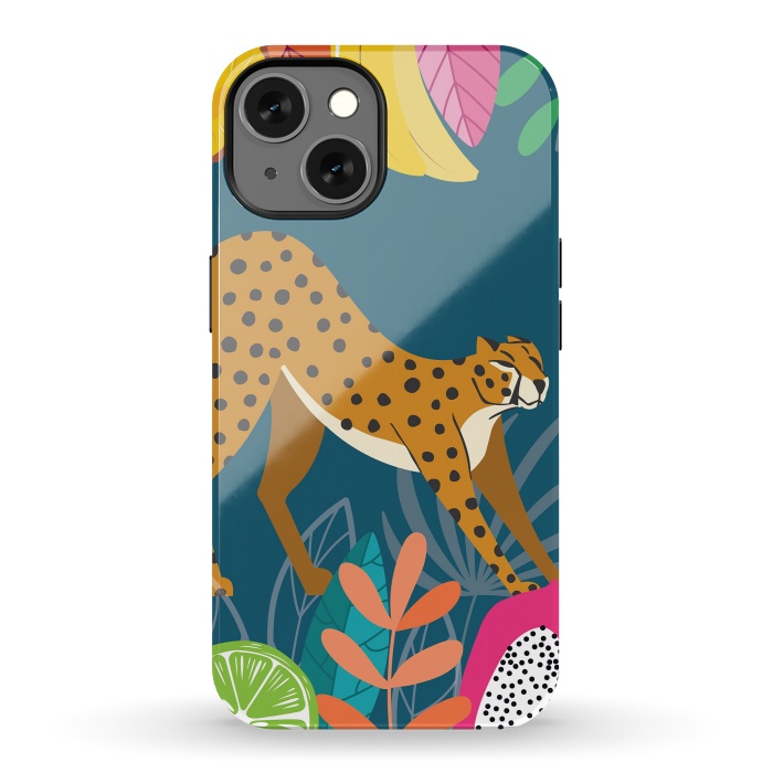 iPhone 13 StrongFit Cheetah stretching in the wild by Jelena Obradovic