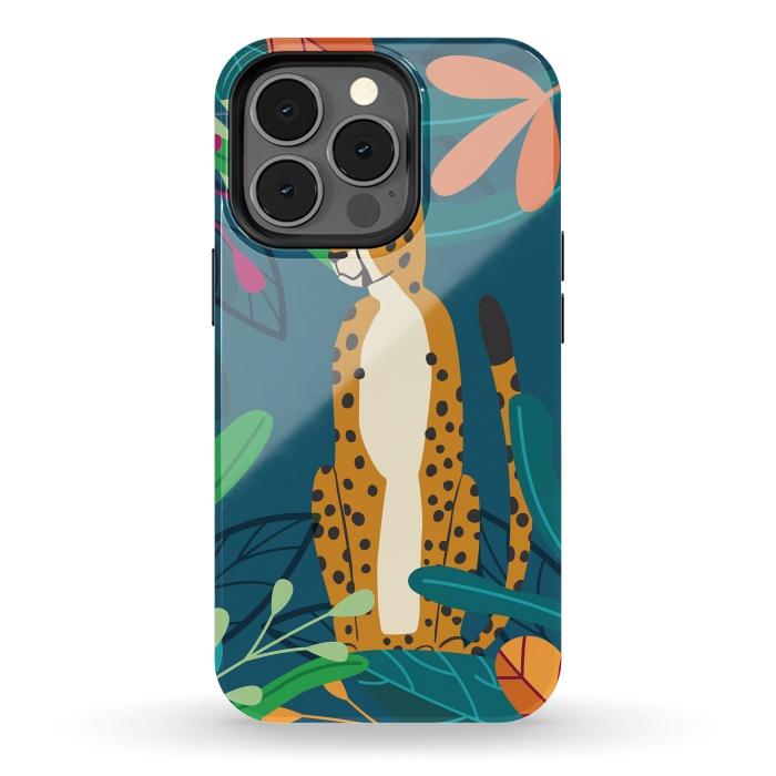 iPhone 13 pro StrongFit Cheetah chilling by Jelena Obradovic