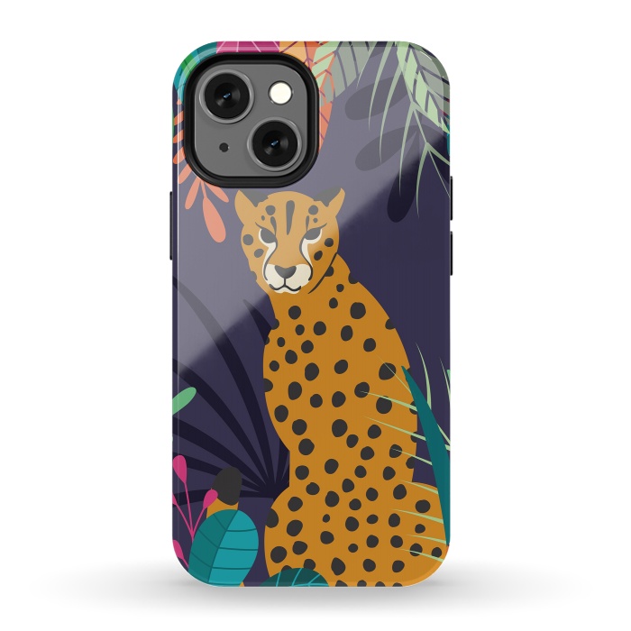 iPhone 13 mini StrongFit Cheetah sitting in the wild by Jelena Obradovic
