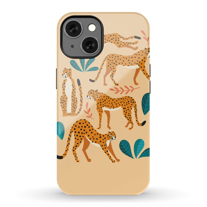 iPhone 13 StrongFit Cheetahs beige 02 by Jelena Obradovic