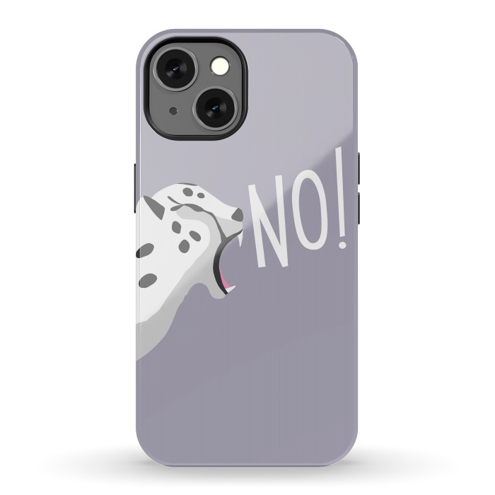 iPhone 13 StrongFit Cheetah roaring NO, purple by Jelena Obradovic