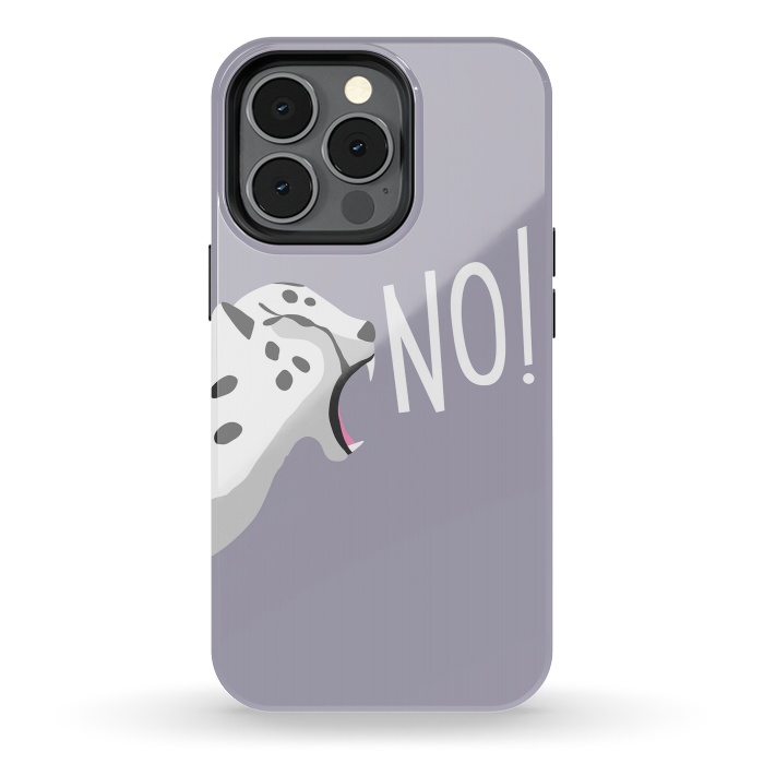 iPhone 13 pro StrongFit Cheetah roaring NO, purple by Jelena Obradovic